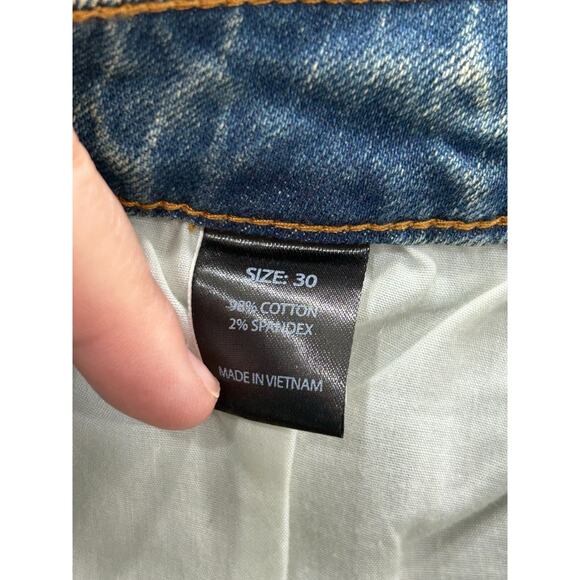 Nova Men's Vintage Blue Distressed Straight Leg Jeans Size 30 NWT - Picture 8 of 12